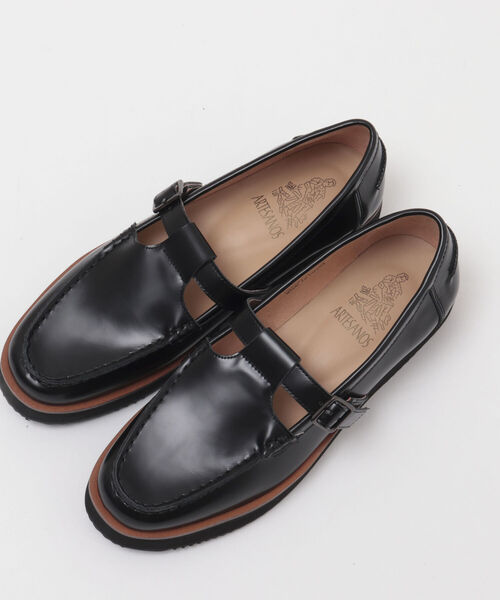 ARTESANOS（アルテサノス）の「【ARTESANOS/アルテサノス】◇【WEB限定】Tストラップローファー（ローファー・レディース・ブラック・36/37/38）」の4枚目の写真