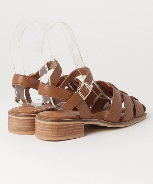 green label relaxing（グリーンレーベルリラクシング）の「フラットサンダル（サンダル・レディース・ブラウン・M）」の3枚目の写真