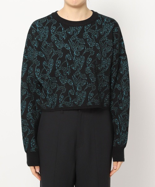 PAGEBOY（ページボーイ）の「フラワージャガードニット（ニット/セーター・レディース・ブラック/オフホワイト・FREE）」の10枚目の写真