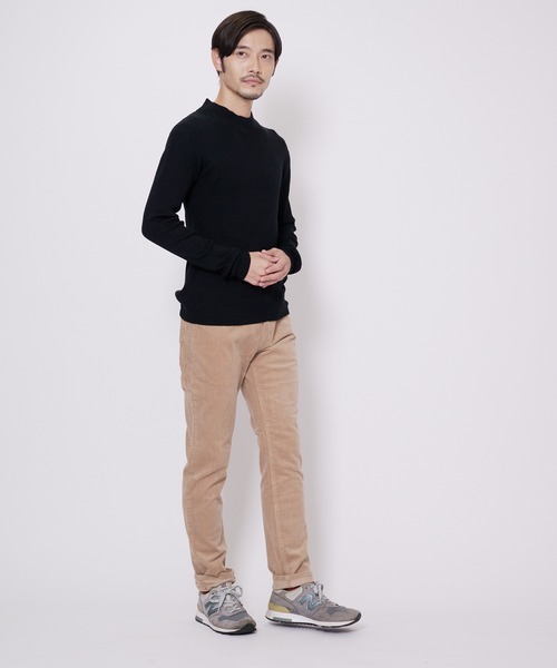 Blue Standard (ブルースタンダード)の「【BLUE STANDARD/ブルースタンダード】ストレッチ リブニット ハイネック モックネック(ニット/セーター・メンズ・ホワイト/チャコールグレー/ブラック・MEDIUM/LARGE/X-LARGE)」の14枚目の写真
