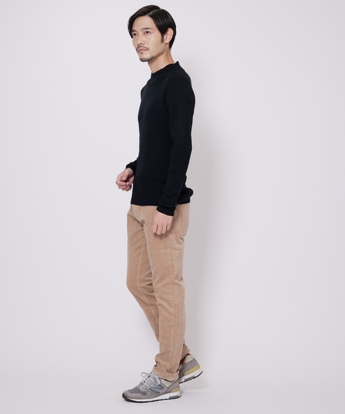 Blue Standard (ブルースタンダード)の「【BLUE STANDARD/ブルースタンダード】ストレッチ リブニット ハイネック モックネック(ニット/セーター・メンズ・ホワイト/チャコールグレー/ブラック・MEDIUM/LARGE/X-LARGE)」の15枚目の写真