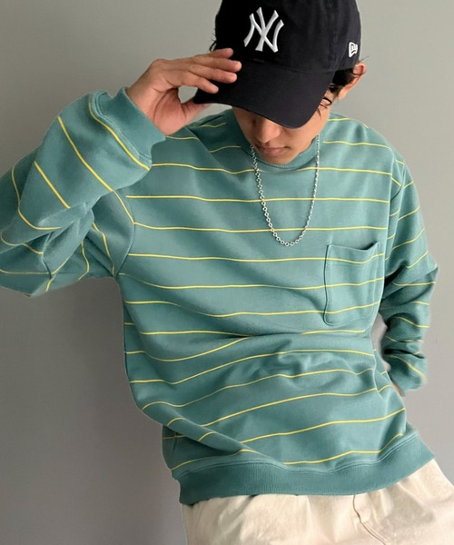 CIAOPANIC（チャオパニック）の「プリントボーダースウェットプルオーバー（Tシャツ/カットソー・メンズ・グレー/ブルー/グリーン・MEDIUM/LARGE）」の11枚目の写真