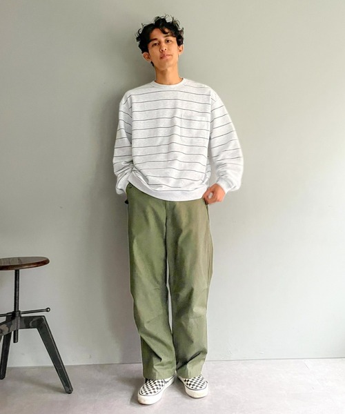 CIAOPANIC（チャオパニック）の「プリントボーダースウェットプルオーバー（Tシャツ/カットソー・メンズ・グレー/ブルー/グリーン・MEDIUM/LARGE）」の8枚目の写真