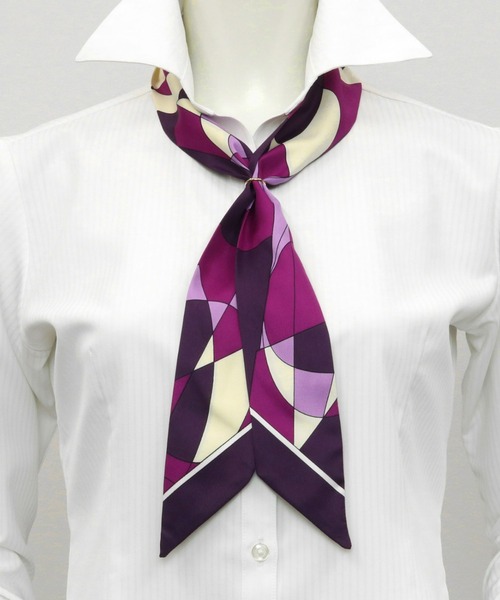 TOKYO SHIRTS（トウキョウシャツ）の「リング付きスカーフ（バンダナ/スカーフ・レディース・ボルドー/パープル/グリーン/ブラウン/ネイビー/イエロー・FREE）」の5枚目の写真