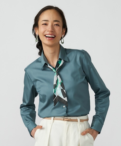 TOKYO SHIRTS（トウキョウシャツ）の「リング付きスカーフ（バンダナ/スカーフ・レディース・ボルドー/パープル/グリーン/ブラウン/ネイビー/イエロー・FREE）」の3枚目の写真