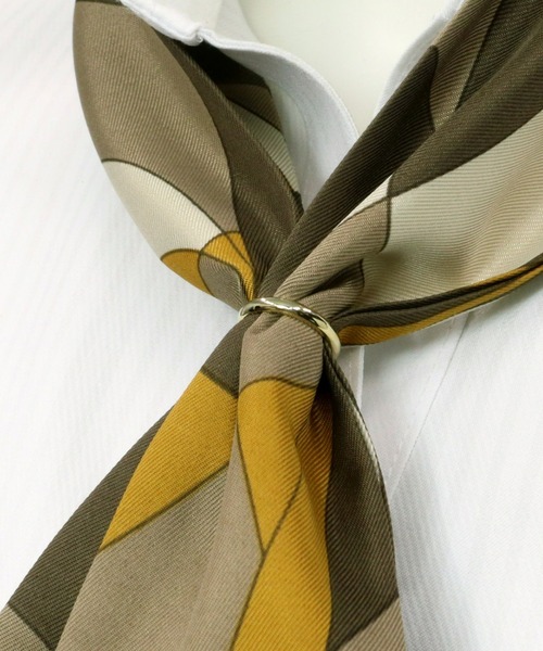 TOKYO SHIRTS（トウキョウシャツ）の「リング付きスカーフ（バンダナ/スカーフ・レディース・ボルドー/パープル/グリーン/ブラウン/ネイビー/イエロー・FREE）」の16枚目の写真