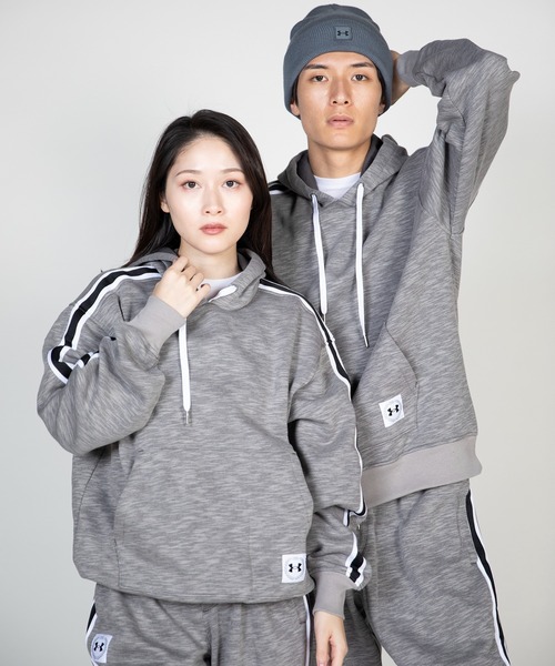 UNDER ARMOUR(アンダーアーマー)の「UAエッセンシャルヘリテージ フリース フーディー(トレーニング/メンズ)(スウェット・メンズ・アイボリー/チャコールグレー/ブラック・M/XXL/XL/L/S/3XL)」の3枚目の写真