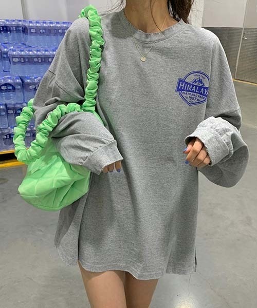 SONA（ソナ）の「SONYUNARA HIMALAYAプリントオーバーフィット長袖Tシャツ（Tシャツ/カットソー・レディース・グレー/ホワイト・FREE）」の12枚目の写真
