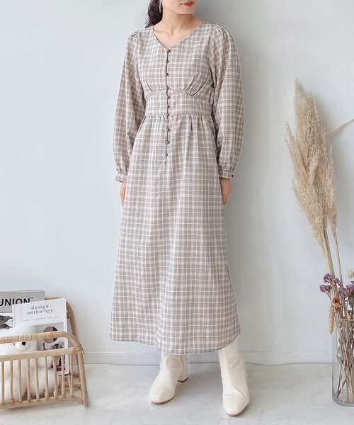 セール ウエスト切替えてパフスリーブワンピース ワンピース As Know As Plus アズノゥアズプラス のファッション通販 Zozotown