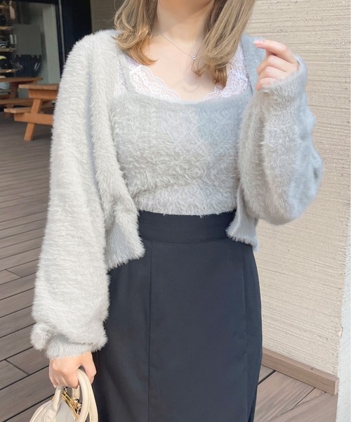 apres jour（アプレジュール）の「シャギーニットアンサンブル【ZOZOTOWN限定アイテム】（ニット/セーター・レディース・モカ/ピンク/ブルー/オフホワイト/ブラック・X-LARGE/フリー）」の7枚目の写真
