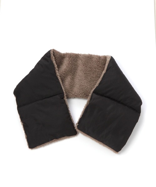 LEPSIM(レプシィム)の「中綿&ボア2WAYマフラー 299602(マフラー・レディース・ブラック/ベージュ/カーキ・ONE SIZE)」の4枚目の写真