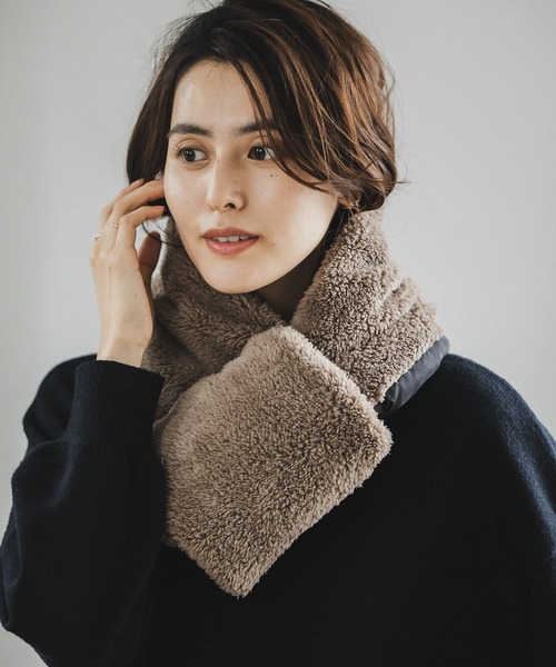 LEPSIM(レプシィム)の「中綿&ボア2WAYマフラー 299602(マフラー・レディース・ブラック/ベージュ/カーキ・ONE SIZE)」の15枚目の写真