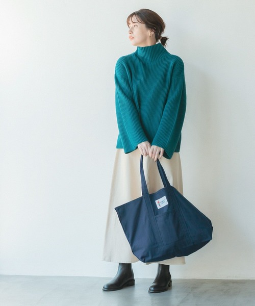 studio CLIP（スタディオクリップ）の「【お手入れラクラクニット】5ゲージ畔タートルニットプルオーバー（ニット/セーター・レディース・アイボリー/ネイビー/パープル/グリーン・FREE）」の16枚目の写真