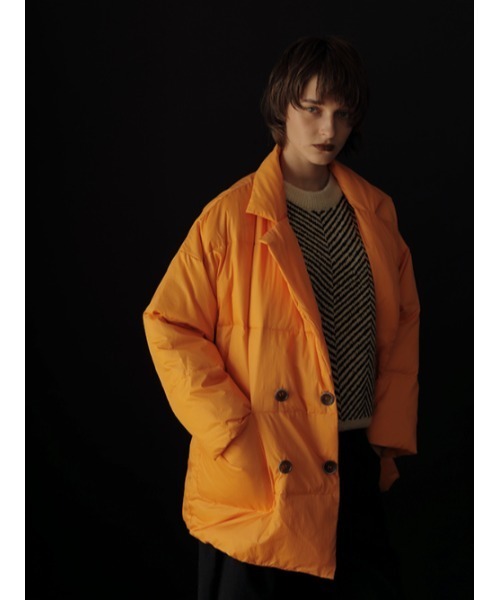 AMAIL（アマイル）の「Pumpkin warm coat（ダウンジャケット/コート・レディース・ブラック/オレンジ・FREE）」の5枚目の写真