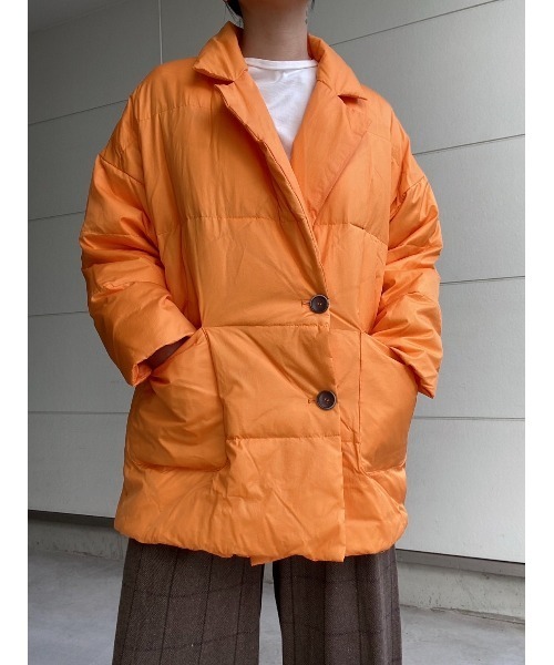 AMAIL（アマイル）の「Pumpkin warm coat（ダウンジャケット/コート・レディース・ブラック/オレンジ・FREE）」の17枚目の写真