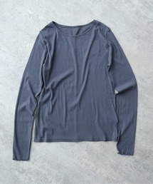 △60/-強撚ストレッチフライス　クルーネックプルオーバー