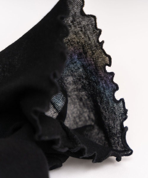 yuni（ユニ　）の「△60/-強撚ストレッチフライス　クルーネックプルオーバー（Tシャツ/カットソー・レディース・ホワイト/ブラック/ブルー/グリーン/イエロー/グレー/チャコールグレー・FREE）」の8枚目の写真