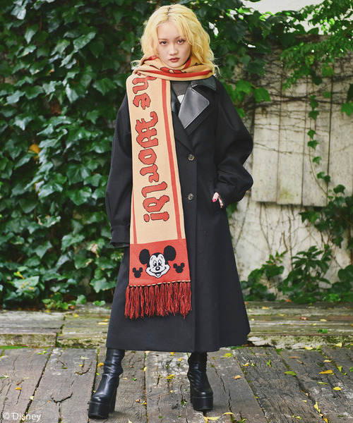 Disney（ディズニー）の「【Disney/ディズニー/ミッキーマウス】フリンジマフラー（マフラー・レディース・ベージュ・FREE）」の9枚目の写真