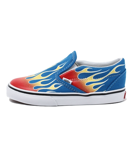 VANS(バンズ)の「VANS/ヴァンズ CLASSICSLIP-ON(ファイヤーパターン) (スニーカー・キッズ・ネイビー・10/9)」の2枚目の写真