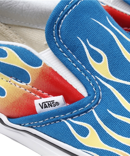 VANS(バンズ)の「VANS/ヴァンズ CLASSICSLIP-ON(ファイヤーパターン) (スニーカー・キッズ・ネイビー・10/9)」の6枚目の写真