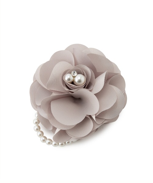 ROPE' PICNIC（ロペピクニック）の「シャイニーフラワーパールコサージュ（ブローチ/コサージュ・レディース・グレー/ネイビー・FREE）」の5枚目の写真