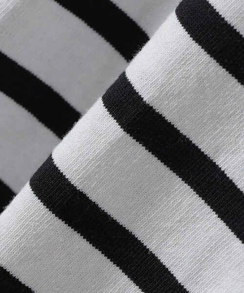 Le Minor（ルミノア）の「【SHIPS any別注】Le minor: コンパクト ロングスリーブ ボーダーTEE（Tシャツ/カットソー・レディース・ブラック/ブルー/グリーン・ONE SIZE）」の4枚目の写真