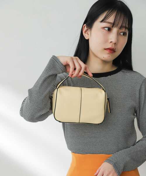 SENSE OF PLACE by URBAN RESEARCH(センスオブプレイスバイアーバンリサーチ)の「2WAYセンターシームプチショルダーバッグ(ショルダーバッグ・レディース・イエロー/モカ/アイボリー/ブラック・ONE)」の5枚目の写真