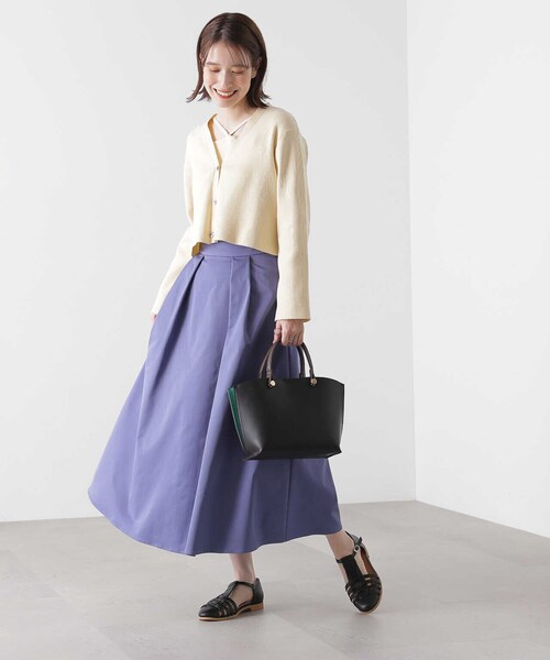 N.（N. Natural Beauty Basic）（エヌエヌナチュラルビューティーベーシック）の「サイドカラーリングミニショルダーバッグ（トートバッグ・レディース・ブラック/ベージュ・ﾌﾘ-）」の6枚目の写真