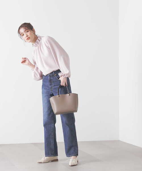 N.（N. Natural Beauty Basic）（エヌエヌナチュラルビューティーベーシック）の「サイドカラーリングミニショルダーバッグ（トートバッグ・レディース・ブラック/ベージュ・ﾌﾘ-）」の8枚目の写真