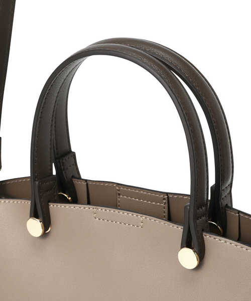 N.（N. Natural Beauty Basic）（エヌエヌナチュラルビューティーベーシック）の「サイドカラーリングミニショルダーバッグ（トートバッグ・レディース・ブラック/ベージュ・ﾌﾘ-）」の18枚目の写真