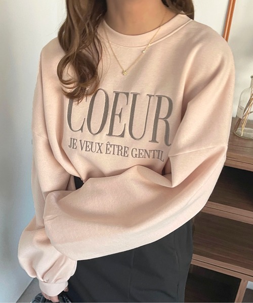apres jour(アプレジュール)の「ロゴ刺繍スウェット【ZOZOTOWN限定アイテム】(スウェット・レディース・オフホワイト/ライトピンク/ライトベージュ/ホワイト系その他・フリー/X-LARGE)」の4枚目の写真
