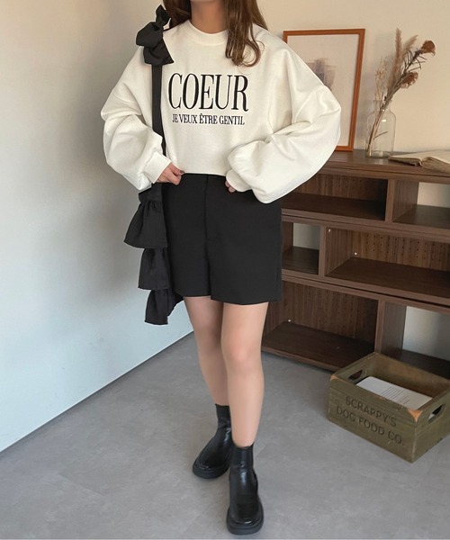 apres jour(アプレジュール)の「ロゴ刺繍スウェット【ZOZOTOWN限定アイテム】(スウェット・レディース・オフホワイト/ライトピンク/ライトベージュ/ホワイト系その他・フリー/X-LARGE)」の9枚目の写真