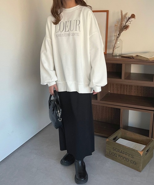 apres jour(アプレジュール)の「ロゴ刺繍スウェット【ZOZOTOWN限定アイテム】(スウェット・レディース・オフホワイト/ライトピンク/ライトベージュ/ホワイト系その他・フリー/X-LARGE)」の15枚目の写真