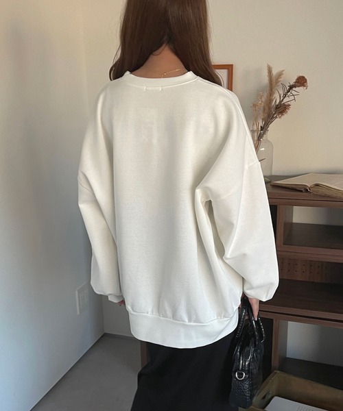 apres jour(アプレジュール)の「ロゴ刺繍スウェット【ZOZOTOWN限定アイテム】(スウェット・レディース・オフホワイト/ライトピンク/ライトベージュ/ホワイト系その他・フリー/X-LARGE)」の14枚目の写真