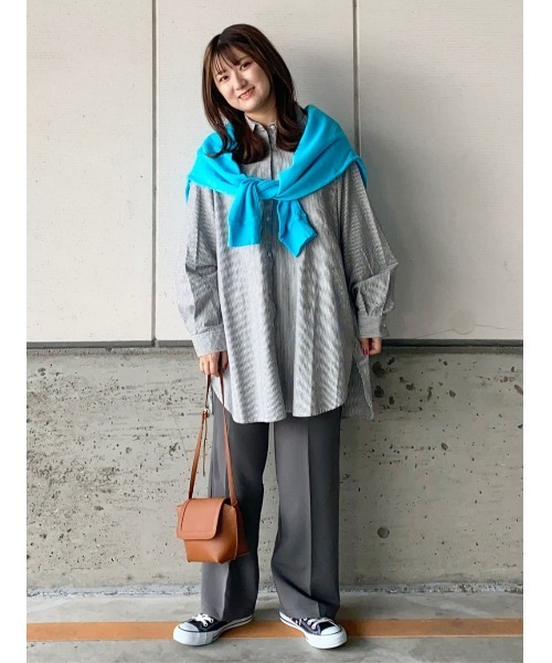 HONEYSUCKLE ROSE（ハニーサックルローズ）の「【HONEYSUCKLE ROSE】nobeeワイドパンツ（スラックス・レディース・ブラック/グレー/ベージュ・XS/S/M/L）」の21枚目の写真