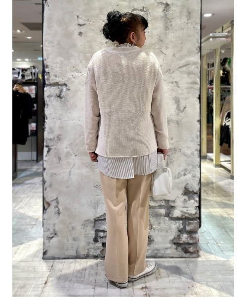 HONEYSUCKLE ROSE（ハニーサックルローズ）の「【HONEYSUCKLE ROSE】nobeeワイドパンツ（スラックス・レディース・ブラック/グレー/ベージュ・XS/S/M/L）」の13枚目の写真