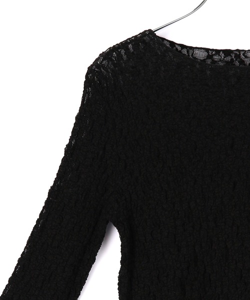 ADAM ET ROPE'（アダムエロペ）の「ストレッチレースプルオーバー（その他トップス・レディース・オレンジ/キナリ/ブラック・FREE）」の6枚目の写真