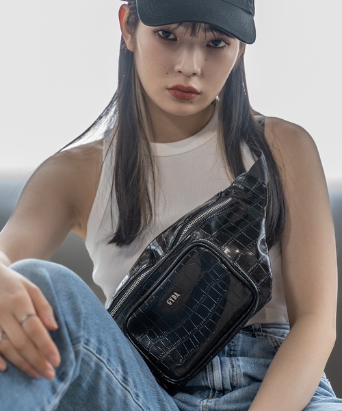 GYDA(ジェイダ)の「GYDA (ジェイダ) ボディバッグ CROCO GY-B114(ボディバッグ/ウエストポーチ・レディース・ブルー/ブラック/ホワイト・FREE)」の21枚目の写真
