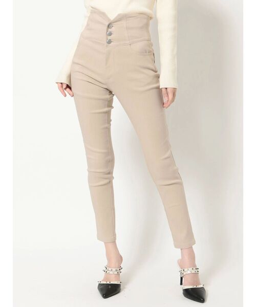 RESEXXY（リゼクシー）の「3連ボタンハイウエストスキニーパンツ（その他パンツ・レディース・ブラック/ベージュ・MEDIUM/SMALL）」の20枚目の写真