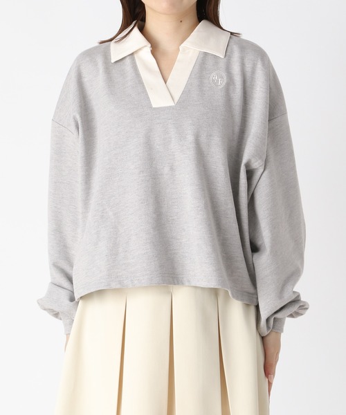Heather（ヘザー）の「配色襟スウェットプルオーバー　189226（スウェット・レディース・アイボリー/ブラック/グレー・FREE）」の15枚目の写真
