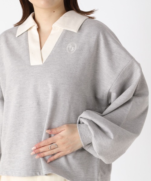 Heather（ヘザー）の「配色襟スウェットプルオーバー　189226（スウェット・レディース・アイボリー/ブラック/グレー・FREE）」の19枚目の写真