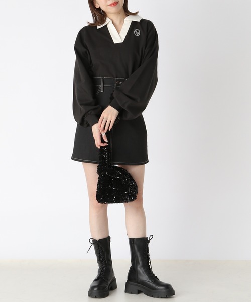 Heather（ヘザー）の「配色襟スウェットプルオーバー　189226（スウェット・レディース・アイボリー/ブラック/グレー・FREE）」の10枚目の写真