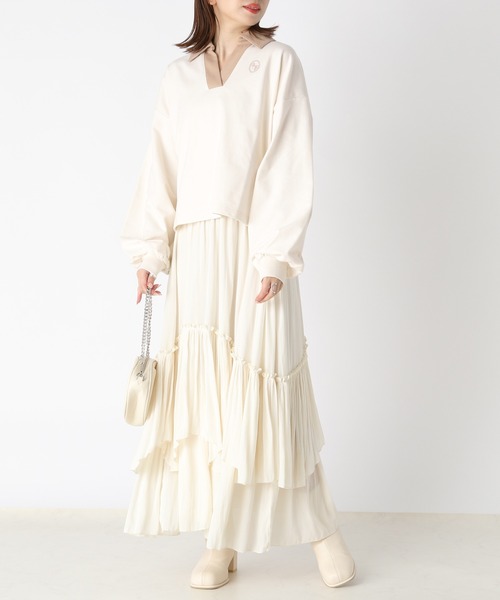 Heather（ヘザー）の「配色襟スウェットプルオーバー　189226（スウェット・レディース・アイボリー/ブラック/グレー・FREE）」の4枚目の写真