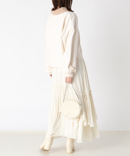 Heather（ヘザー）の「配色襟スウェットプルオーバー　189226（スウェット・レディース・アイボリー/ブラック/グレー・FREE）」の5枚目の写真