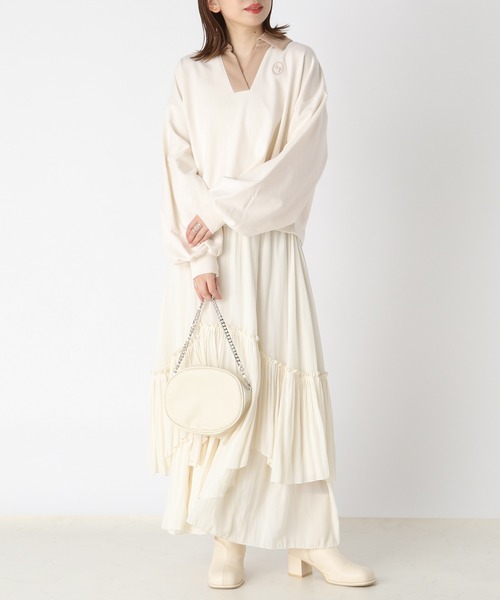 Heather（ヘザー）の「配色襟スウェットプルオーバー　189226（スウェット・レディース・アイボリー/ブラック/グレー・FREE）」の7枚目の写真