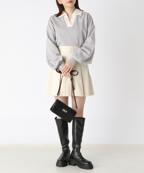 Heather（ヘザー）の「配色襟スウェットプルオーバー　189226（スウェット・レディース・アイボリー/ブラック/グレー・FREE）」の12枚目の写真