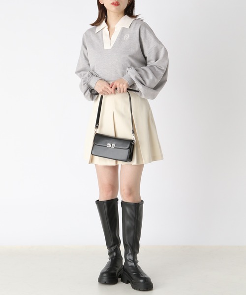 Heather（ヘザー）の「配色襟スウェットプルオーバー　189226（スウェット・レディース・アイボリー/ブラック/グレー・FREE）」の13枚目の写真