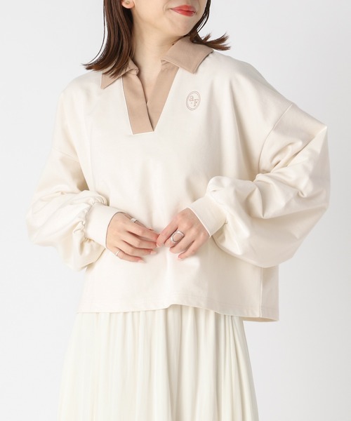 Heather（ヘザー）の「配色襟スウェットプルオーバー　189226（スウェット・レディース・アイボリー/ブラック/グレー・FREE）」の8枚目の写真