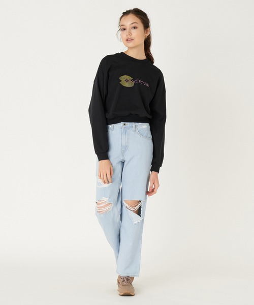 Levi's（リーバイス）の「Levi's/リーバイス SILVERTAB(TM) グラフィッククルーネックスウェットシャツ ブラック BIG CAVIAR（スウェット・レディース・ブラック・M/S/XS）」の5枚目の写真