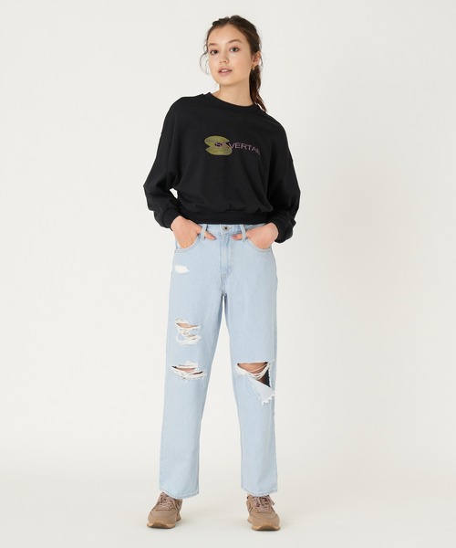 Levi's（リーバイス）の「Levi's/リーバイス SILVERTAB(TM) グラフィッククルーネックスウェットシャツ ブラック BIG CAVIAR（スウェット・レディース・ブラック・M/S/XS）」の6枚目の写真